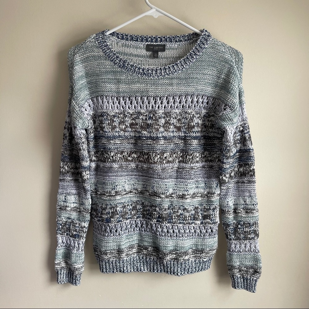 The Limited Striped Lightweight Pullover Sweater